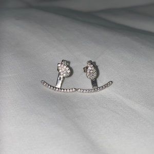 Dangling sterling silver earrings
